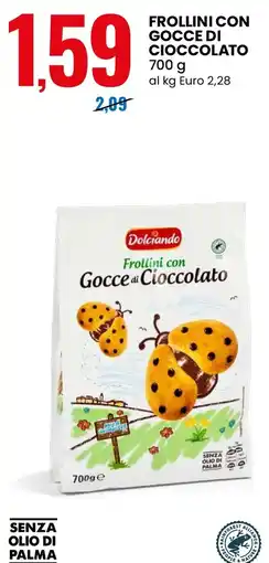 Eurospin Dolciando Frollini con Gocce di Cioccolato offerta