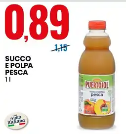 Eurospin Succo e polpa pesca PuertoSol offerta