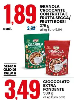 Eurospin Granola croccante con frutta e frutta secca/frutti rossi offerta