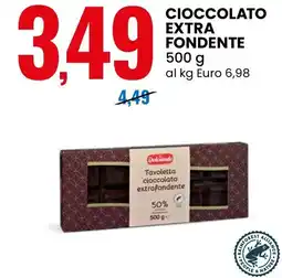 Eurospin Tavoletta cioccolato extrafondente Dolciavola offerta