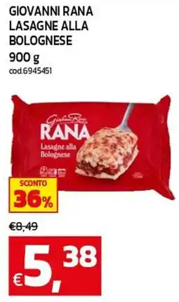 C+C maxigross Giovanni Rana Lasagne alla Bolognese offerta