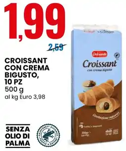 Eurospin Croissant con crema bigusto Delcande offerta