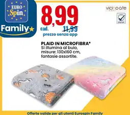 Eurospin Plaid in microfibra offerta