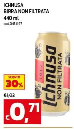C+C maxigross Ichnusa birra non filtrata offerta