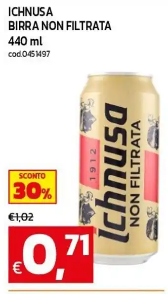Ichnusa birra non filtrata