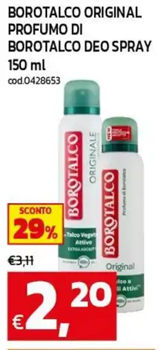 C+C maxigross Borotalco Original Deo Spray offerta