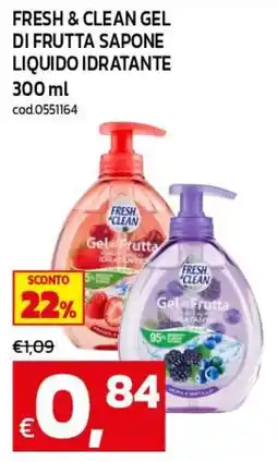 C+C maxigross Fresh & Clean gel di frutta sapone liquido idratante offerta