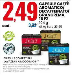 Eurospin Capsule caffè Jerez offerta