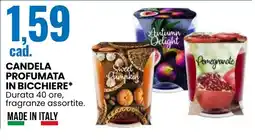 Eurospin Candela profumata in bicchiere offerta