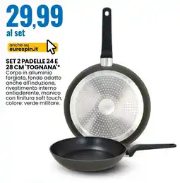 Eurospin Set 2 padelle Tognana offerta