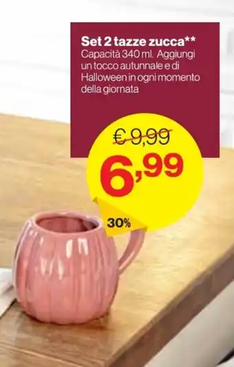 Set 2 tazze zucca
