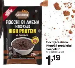 In'S Mercato Cerealand fiocchi di avena integrale high protein al cioccolato offerta