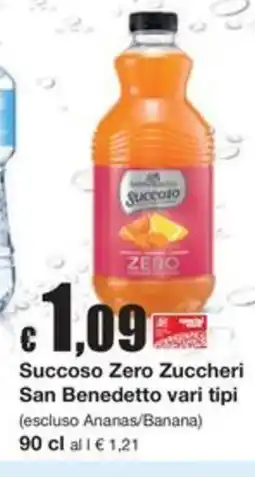 Sì con te Superstore Succoso Zero Zuccheri San Benedetto offerta