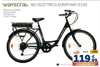 Norauto Wayscral bici elettrica everyway e100 offerta