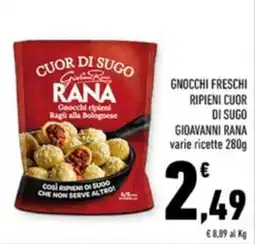 Conad Margherita Gnocchi ripieni cuor di sugo Rana offerta