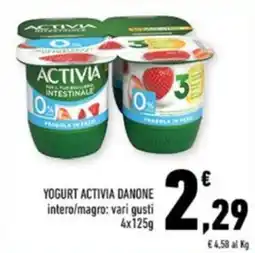 Conad Margherita Yogurt Activia Danone offerta