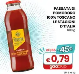 Gala Supermercati Passata di pomodoro 100% toscano Le stagioni d'Italia offerta