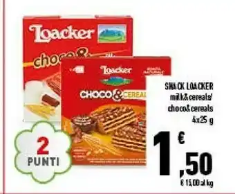 Conad Choco & milk cereals 100 g(ml) offerta
