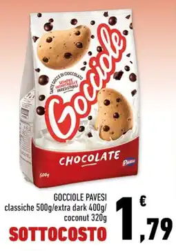 Conad Margherita Gocciole Pavesi classiche/extra dark/ coconut offerta