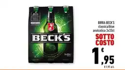 Conad Margherita Birra Beck's classica/blue analcolica offerta