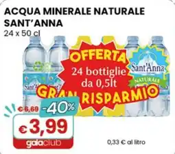 Gala Supermercati Acqua minerale naturale Sant'Anna offerta