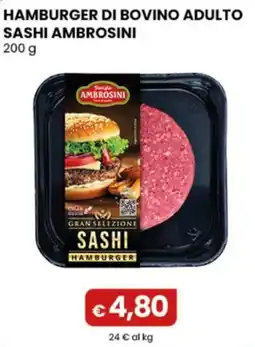 Gala Supermercati Hamburger di bovino adulto Sashi Ambrosini offerta