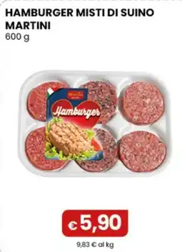 Gala Supermercati Hamburger misti di suino Martini offerta