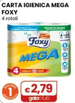Gala Supermercati Carta igienica mega Foxy offerta