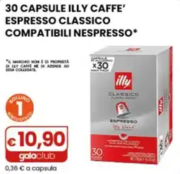 Gala Supermercati Capsule illy caffe' espresso classico offerta