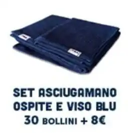 Gala Supermercati Set asciugamano ospite e viso blu offerta