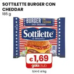 Gala Supermercati Sottilette burger con cheddar offerta