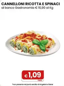 Gala Supermercati Cannelloni ricotta e spinaci offerta