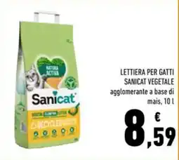 Conad Superstore Lettiera per gatti Sanicat vegetale offerta