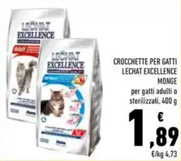 Conad Superstore Crocchette per gatti Lechat Excellence Monge offerta
