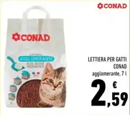 Conad Superstore Lettiere per gatti Conad agglomerante offerta