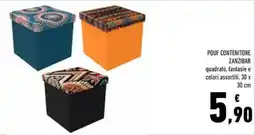 Conad Superstore Pouf contenitore Zanzibar offerta