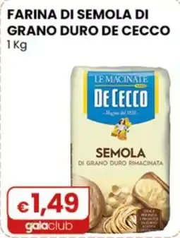 Gala Supermercati Semola di grano duro De Cecco offerta