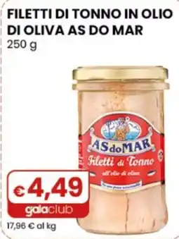 Gala Supermercati Filetti di tonno As do Mar offerta
