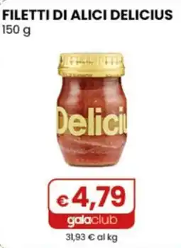 Gala Supermercati Filetti di alici Delicius offerta