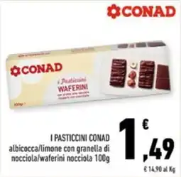 Conad Margherita I Pasticcini Conad waferini nocciola offerta
