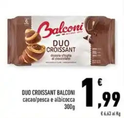 Conad Margherita Duo croissant Balconi cacao/pesca e albicocca offerta