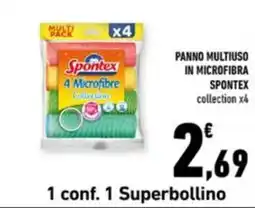 Conad Margherita Panno multiuso in microfibra Spontex collection offerta