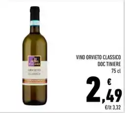 Conad Superstore Vino Orvieto Classico DOC Tiniere offerta