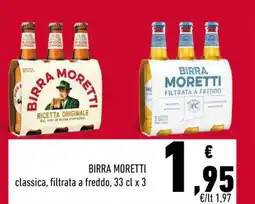 Conad Superstore Birra Moretti classica, filtrata a freddo offerta