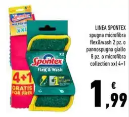 Conad Superstore Spontex spugna microfibra flex&wash offerta
