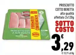 Conad Margherita Prosciutto cotto Beretta offerta