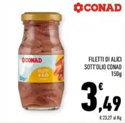 Conad Margherita Filetti di alici sott'olio Conad offerta