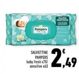 Conad Margherita Salviettine Pampers baby fresh sensitive offerta