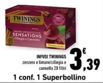Infusi Twinings Sensations ciliegia e cannella