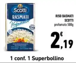 Conad Margherita Riso basmati profumato Scotti offerta